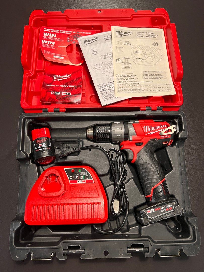 Milwaukee M12 Fuel Brushless Hammer Drill, Furniture & Home Living
