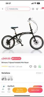 Mini Razor shismano gear