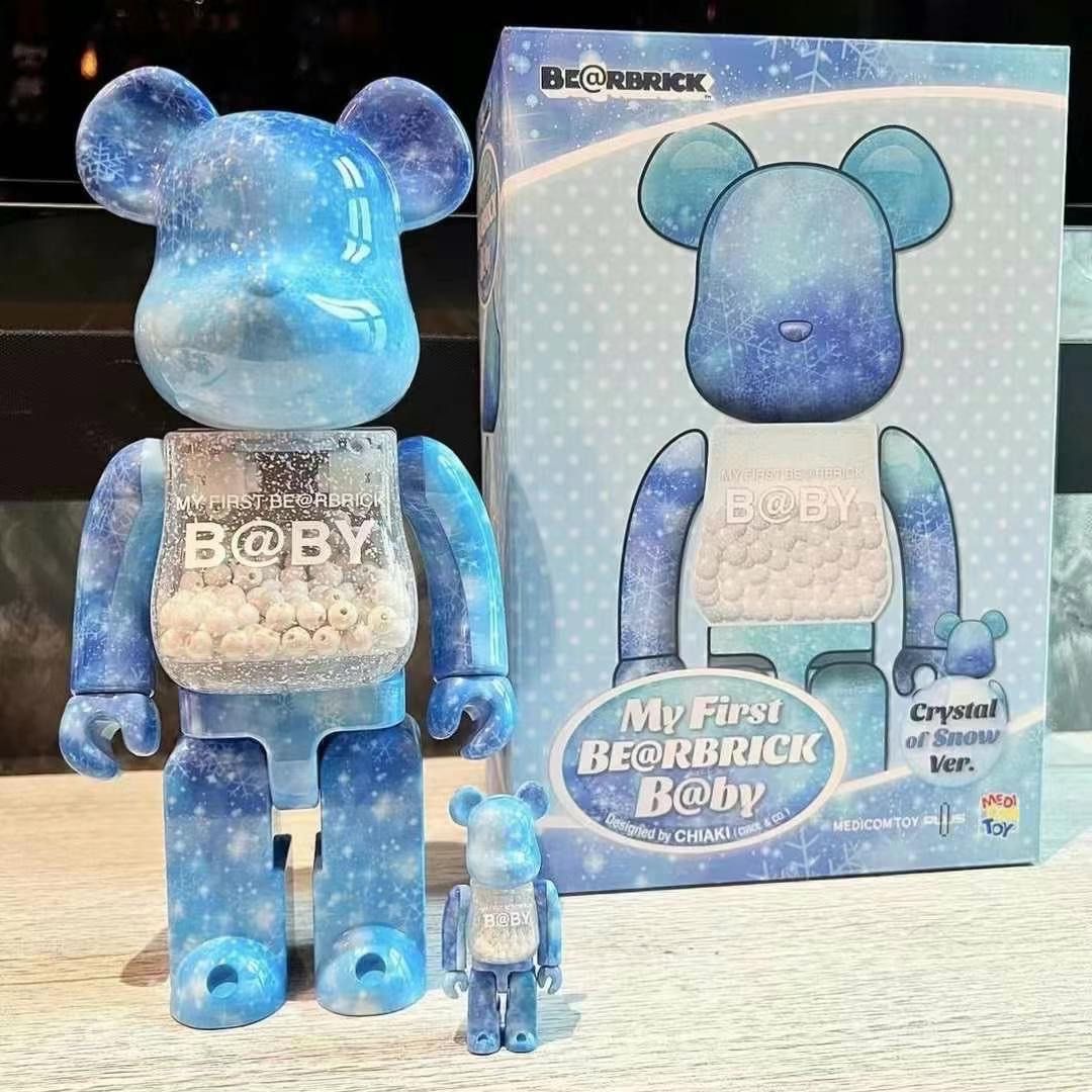 Instock My First Bearbrick Baby Crystal of Snow Ver. 400% & 100%