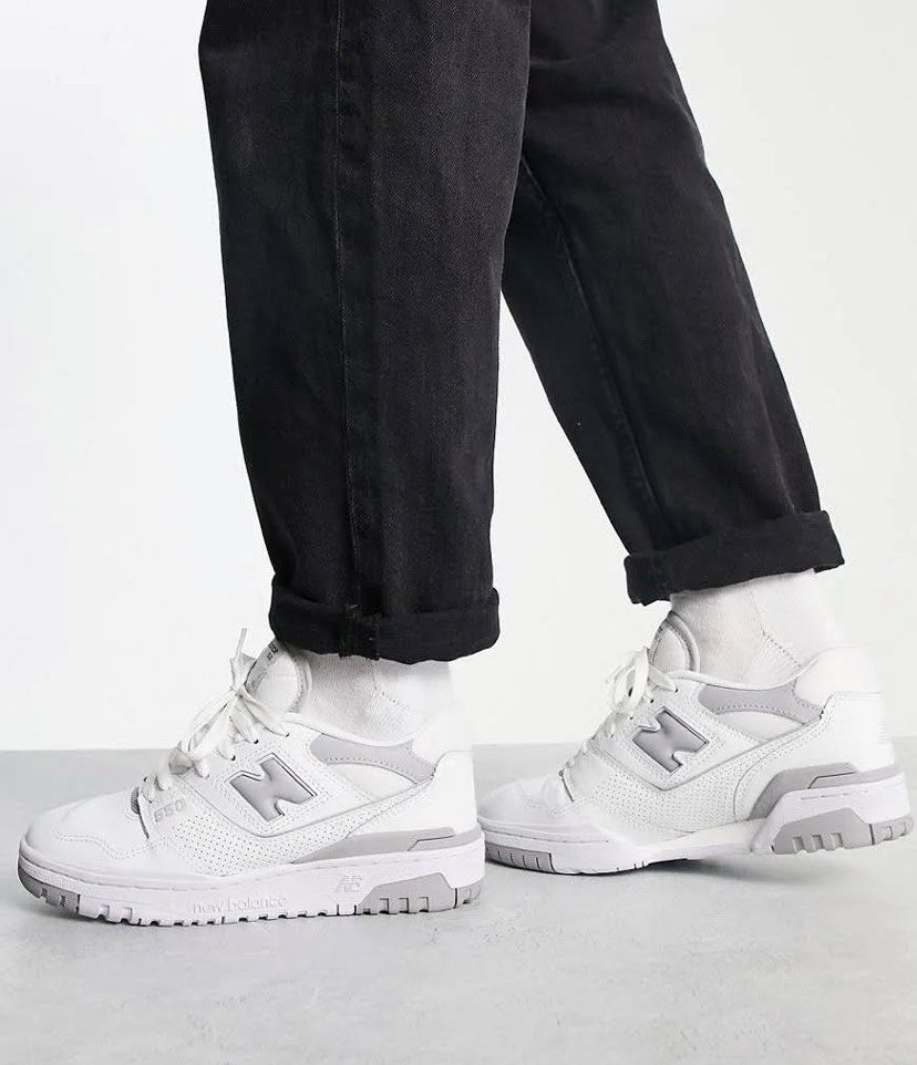 New balance 550 white grey, Men's Fashion, Footwear, Sneakers on Carousell
