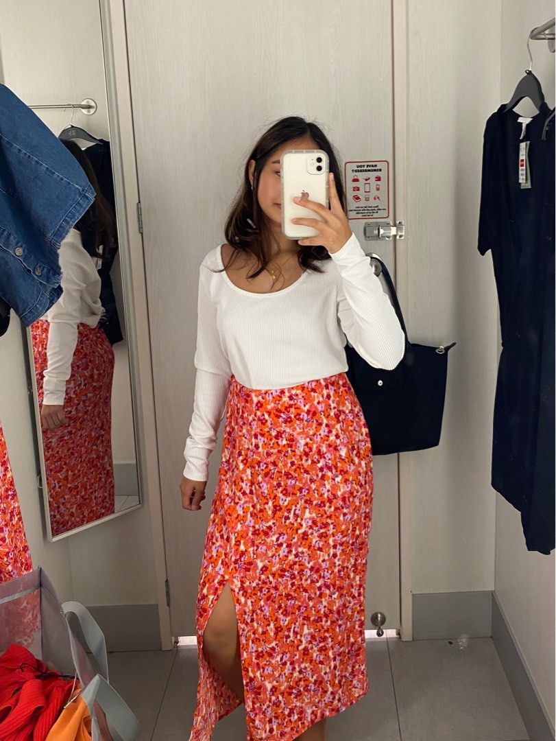 Flowy skirt deals h&m