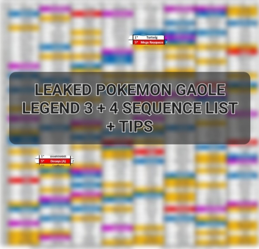 Pokémon Gaole - How to use Sequence List Part 2 