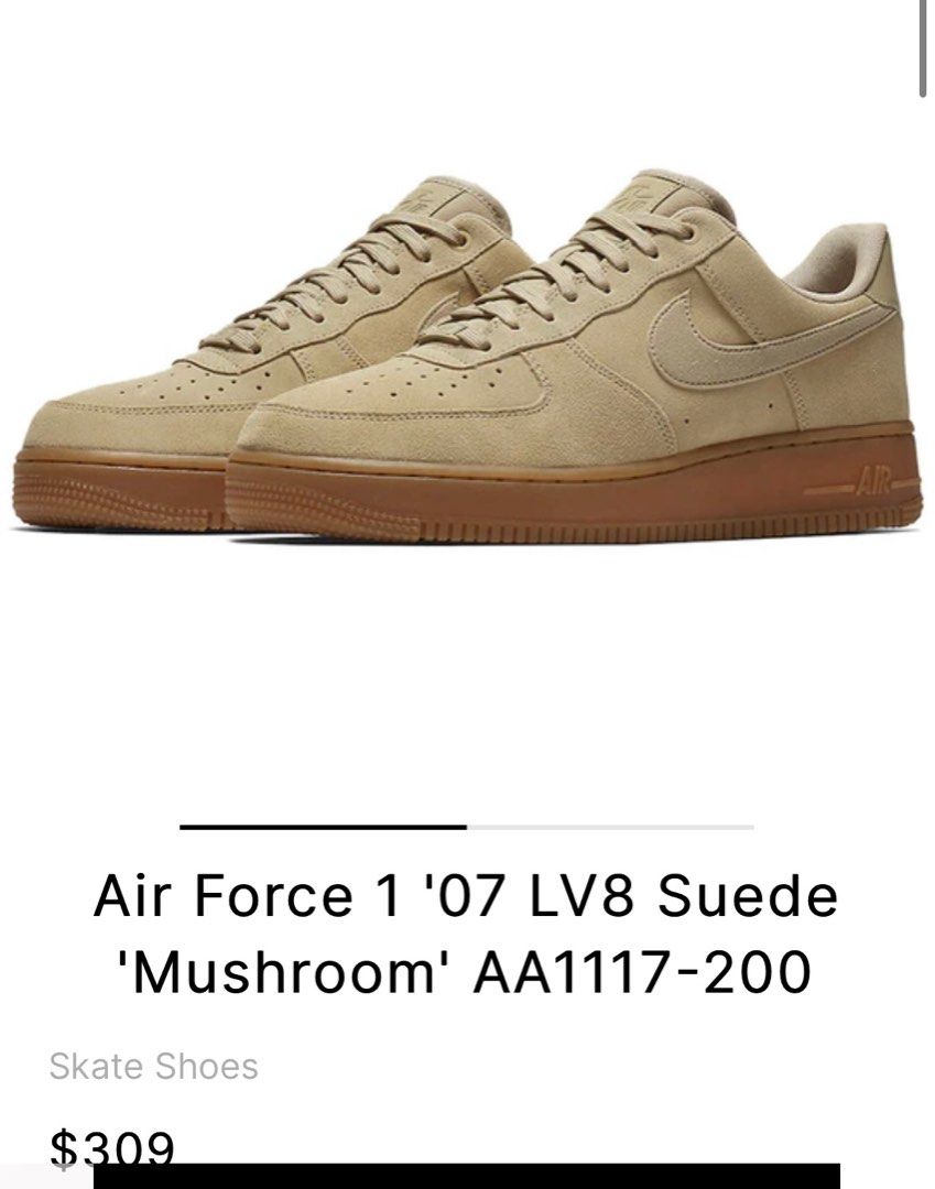 Nike air force 1 suede mushroom sale
