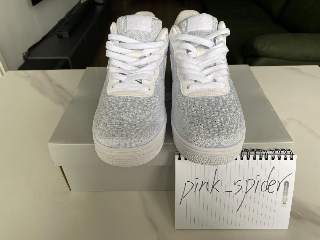 Nike Air Force 1 Flyknit 2.0 White Pure Platinum AV3042 100 US9.5