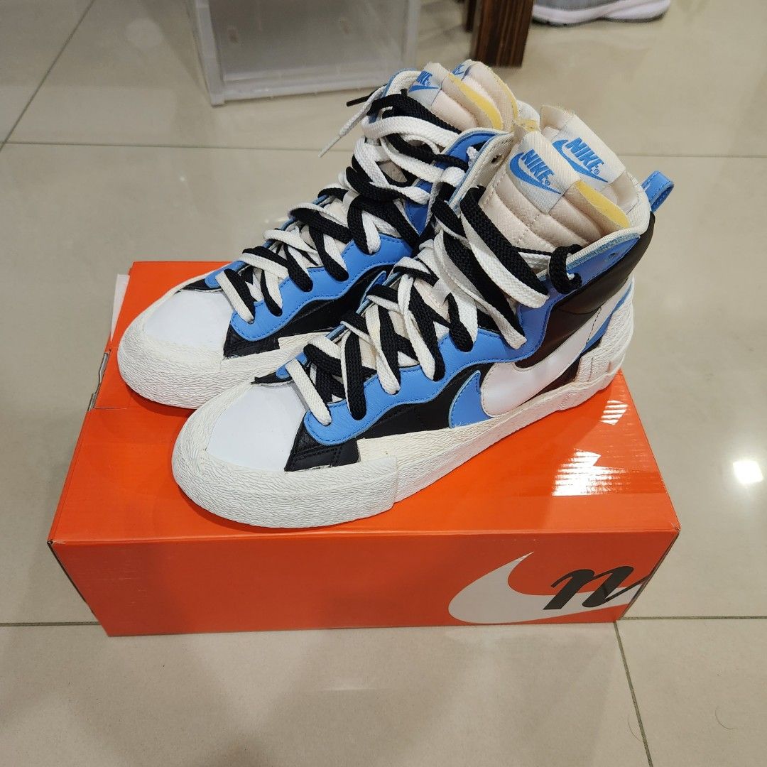 Sacai blazer mid black blue on sale