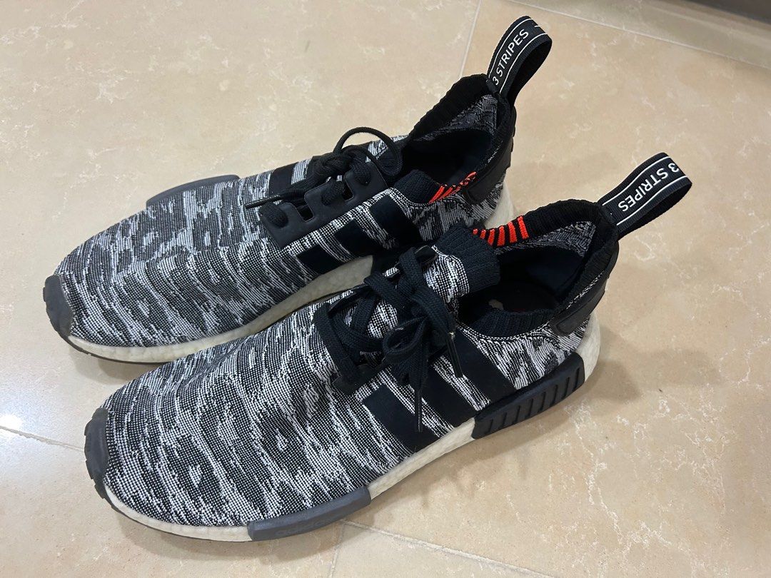 Black glitch nmd hotsell