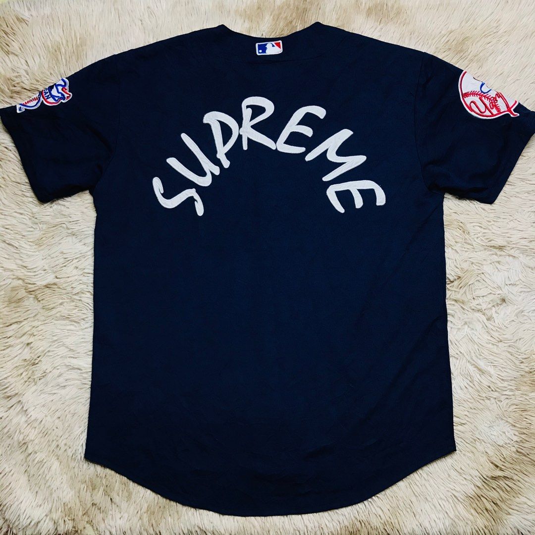 Supreme X Majestic Baseball Jersey, Men's Fashion, Tops & Sets