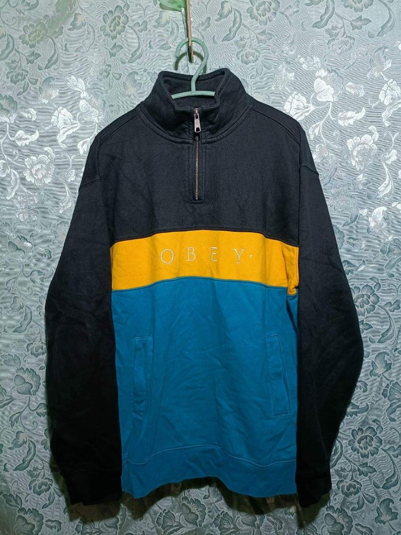 Obey gaze deals mock neck zip