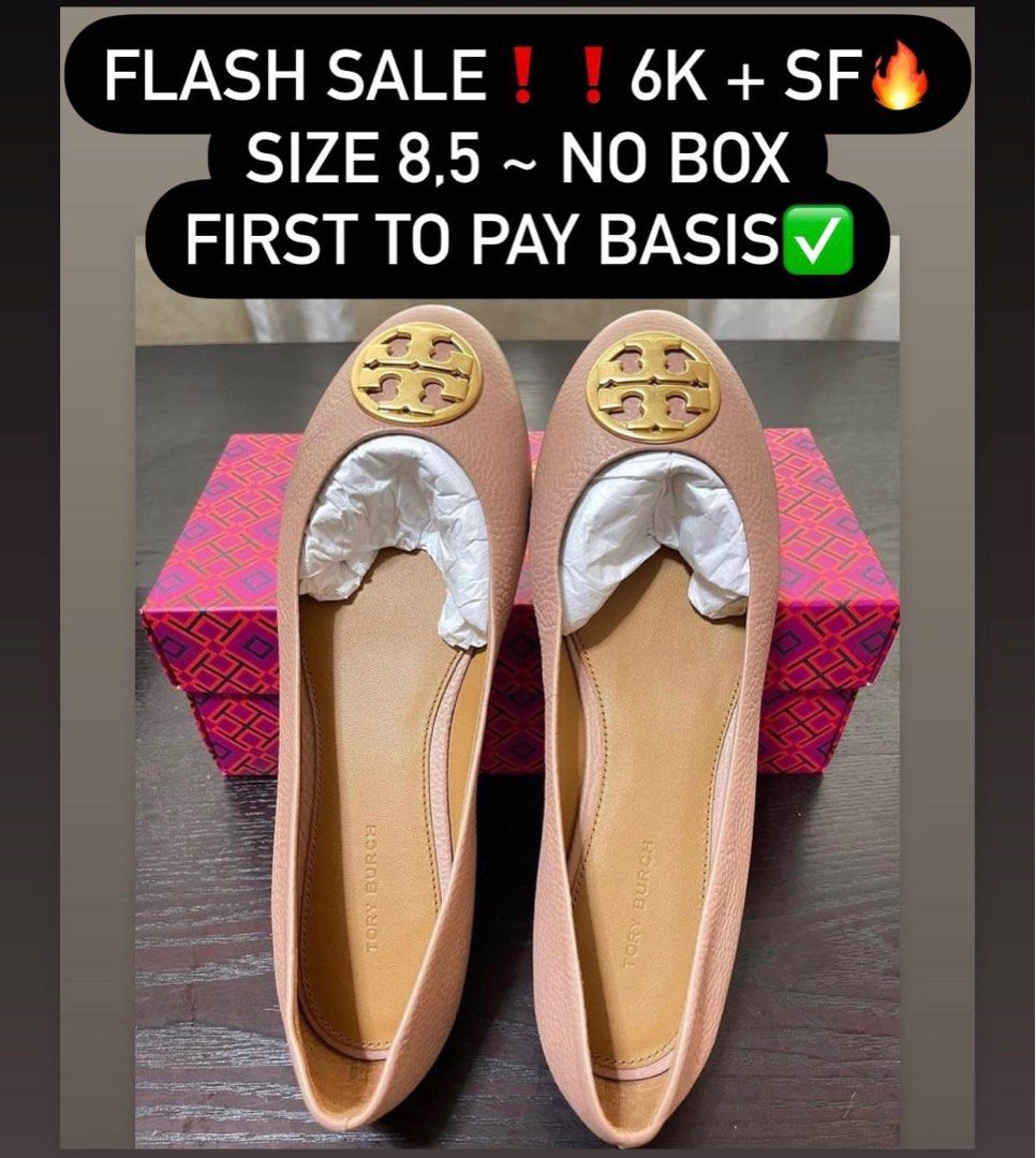 Onhand Clearance! Tory Burch Claire Flats size , Women's Fashion,  Footwear, Flats & Sandals on Carousell