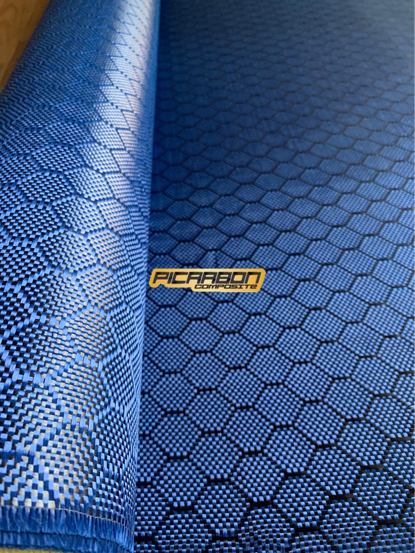 Original Kain Carbon Fiber biru lebar 1 meter, Motorbikes on
