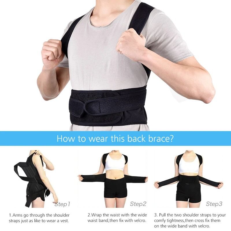 Tynor Posture Corrector for Women & Men Adjustable Back Straightener for  Upper Back Pain Relief, Correct Slouching,Hunching & Bad Posture