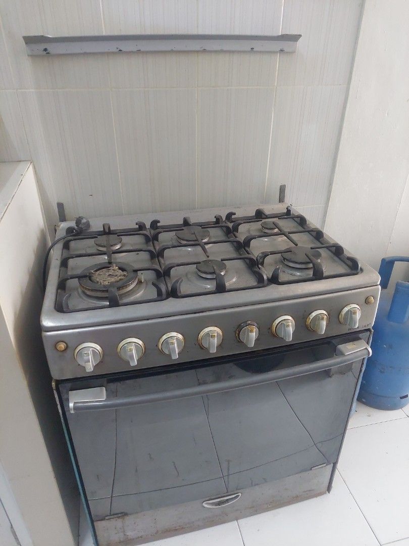 Oven kompor freestanding 6 tungku Winn gas, Kitchen & Appliances di