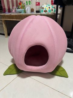 Peach Cat House Bed