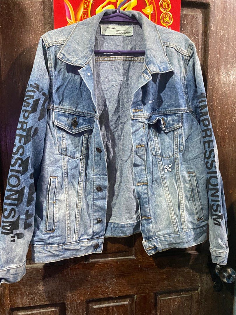 Off-White | Jackets & Coats | Impressionism Denim Jacket | Poshmark