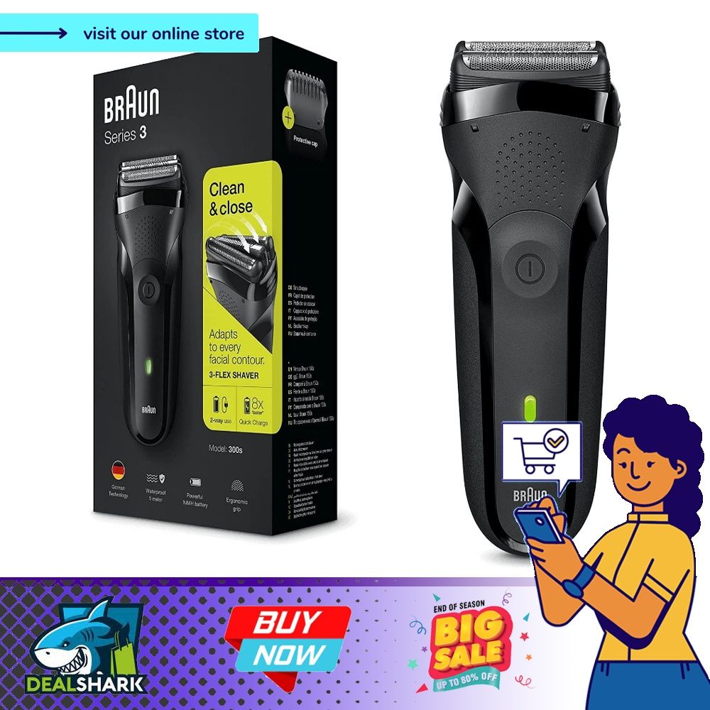 readystock) Braun Series 3 300s Electric Shaver for Men / Rechargeable  Electric Razor, Black, Beauty & Personal Care, Men's Grooming on Carousell
