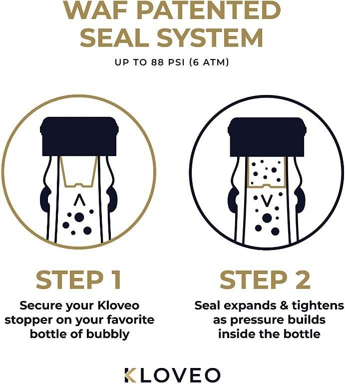 (readystock) Champagne Stoppers by Kloveo Patented Seal (No Pressure