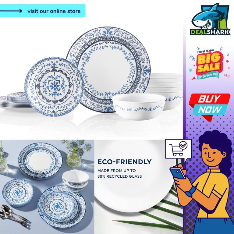 Chip Resistant Portofino Corelle Dinnerware Readystock) Corelle