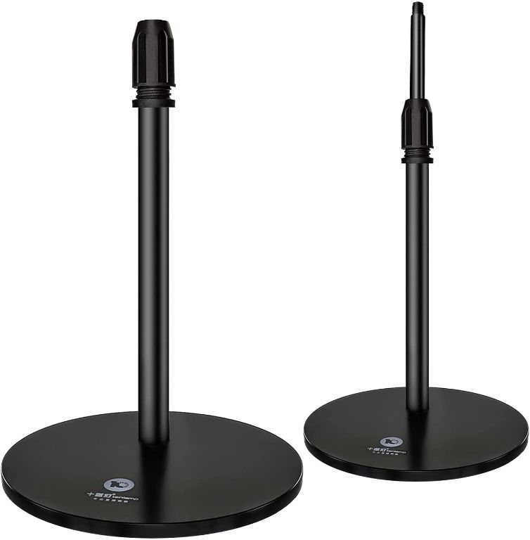 Desktop Microphone Stand Weighted Base with Soft Grip Twist Clutch