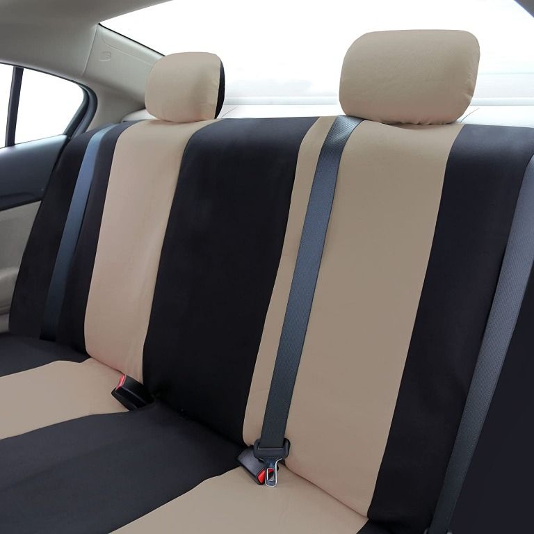 readystock) FH Group FB050BEIGE114 Universal Fit Full Set Flat Cloth Fabric  Beige Automotive Seat Covers fits most Cars, SUVs, Trucks, and Vans, Audio,  Portable Audio Accessories on Carousell