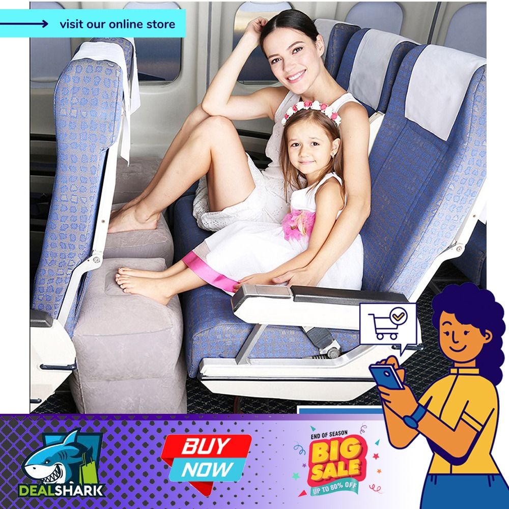 Inflatable Travel Foot Rest Pillow Kids Adjustable Height Leg Pillow Make