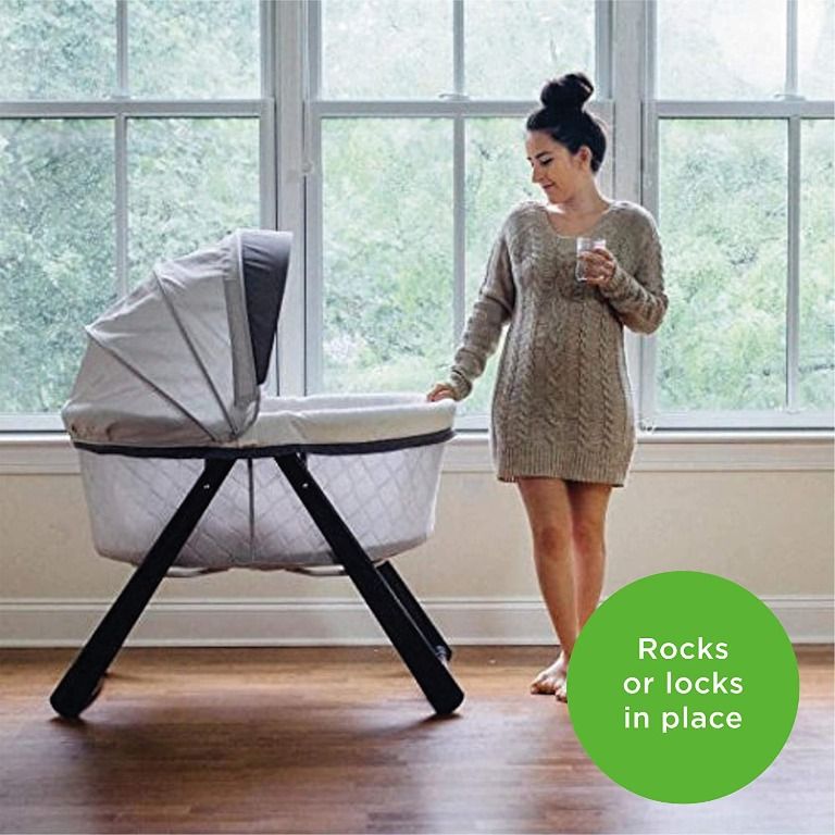 Ingenuity foldaway deluxe wood rocking deals bassinet carrington