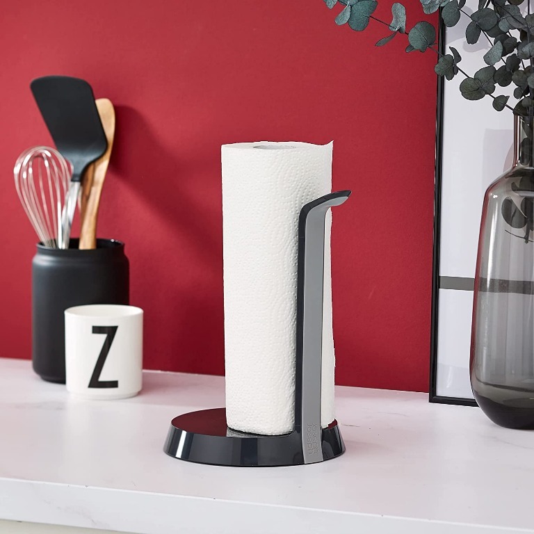 Soporte Para Rollo De Papel De Cocina Joseph Joseph - Gris | Con Cuchilla De Corte Fácil Y Base Antideslizante