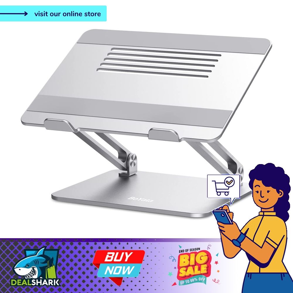 (readystock) Laptop Stand, Boyata Adjustable Laptop Riser Ergonomic ...