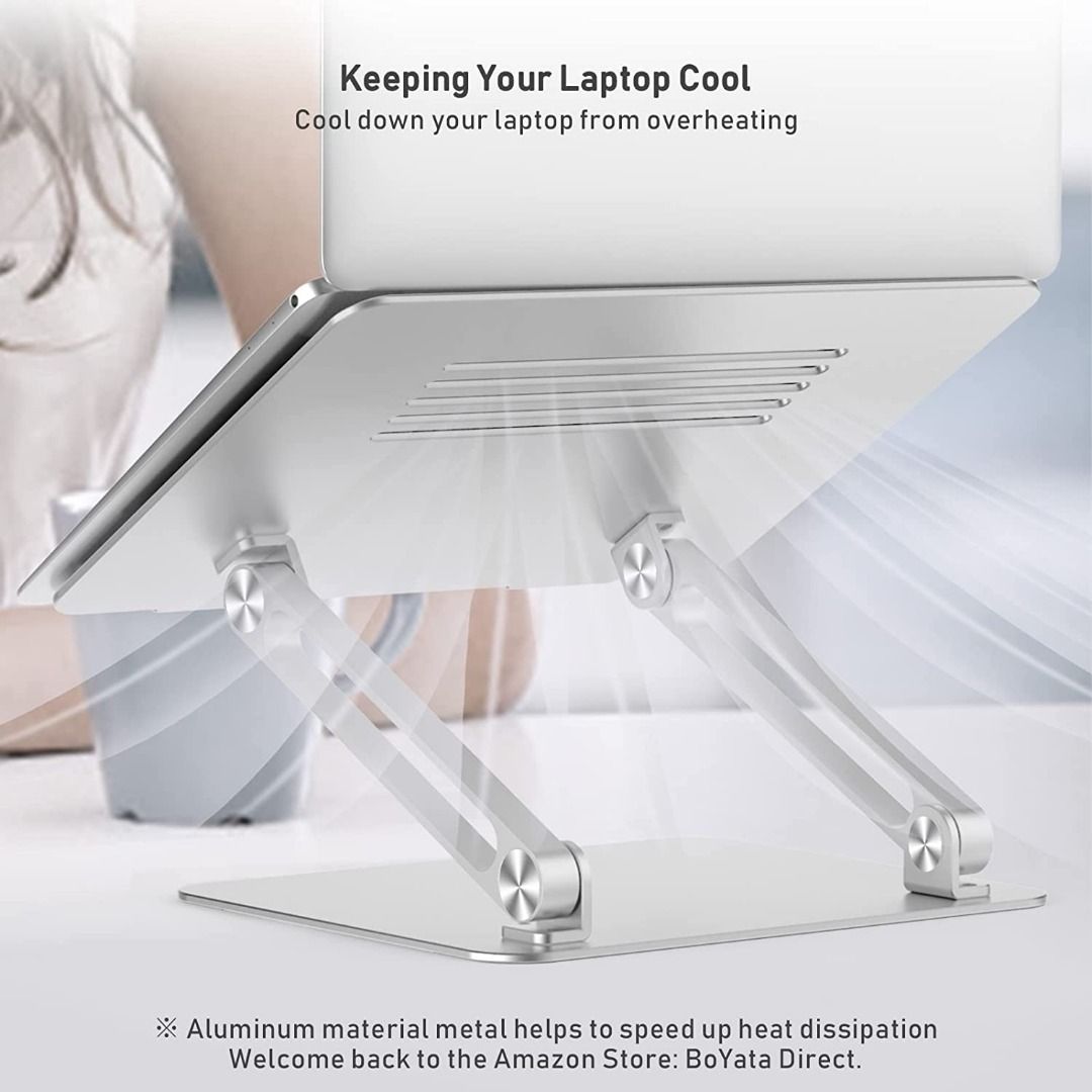 (readystock) Laptop Stand, Boyata Adjustable Laptop Riser Ergonomic ...