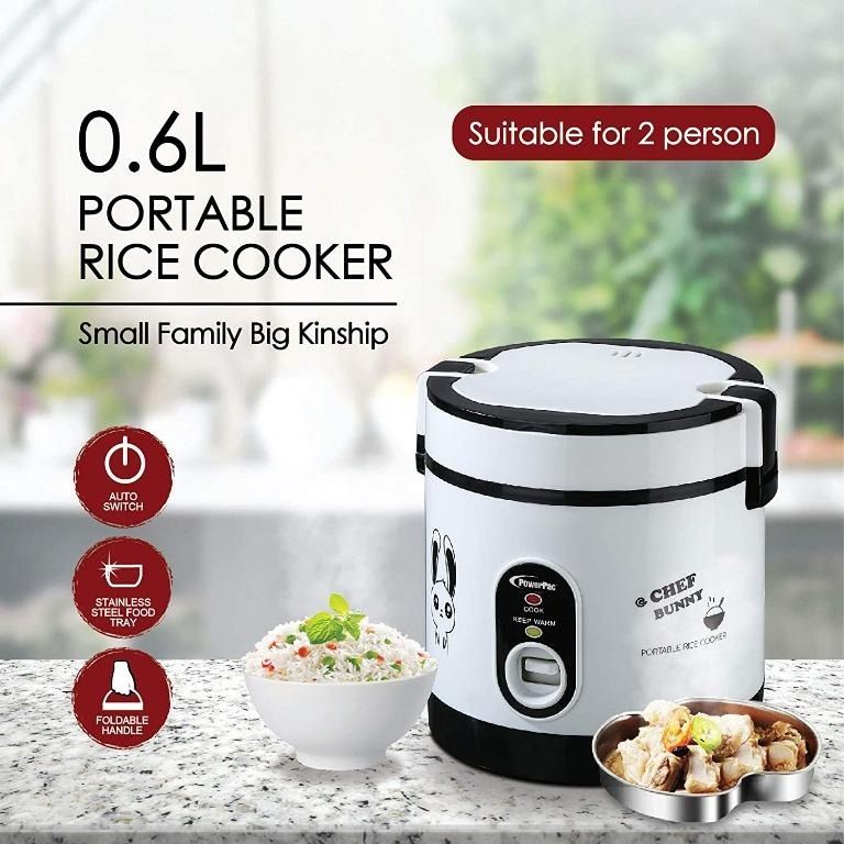 readystock POWERPAC PPRC09 Portable Rice Cooker with Stainless