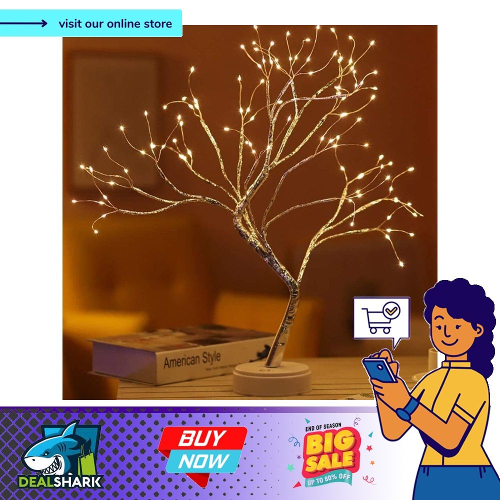 20′ ′ 108 LEDs Tabletop Bonsai Tree Fairy Light Tree Lamp with USB or  Battery Powered - China Bonsai Tree Light, Tabletop Tree Light