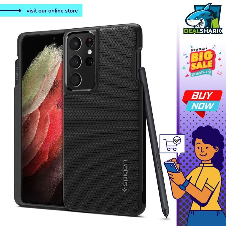 readystock) Spigen Compatible for Samsung Galaxy S21 Ultra Case