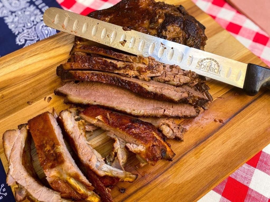 Stainless Steel Slicing Knife Brisket Beef BBQ Carving Best Meat Slicer 11  Long