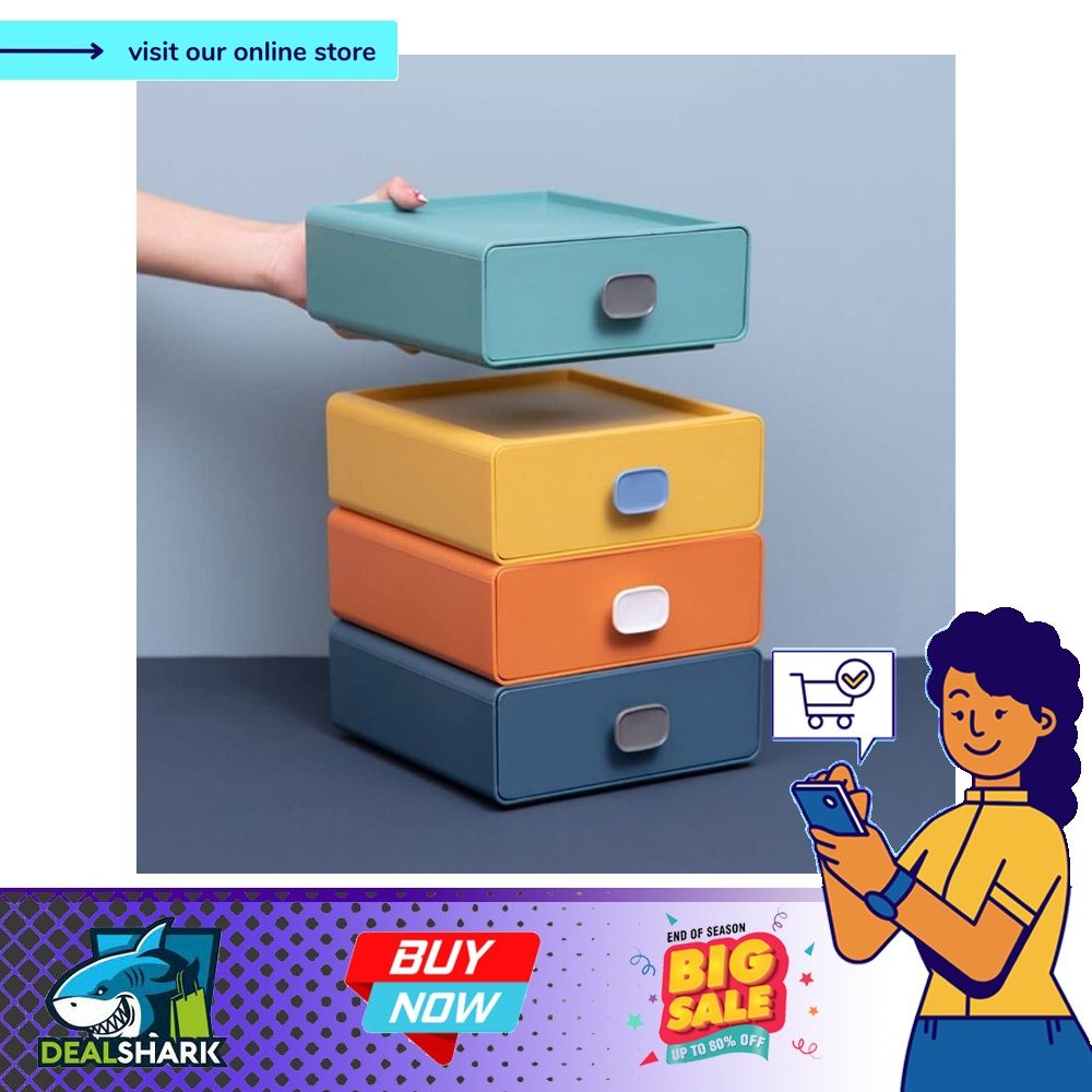 readystock Storage drawer box stackable desktop storage