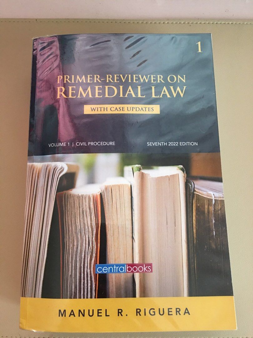 law books for sale REVIEWER ON REMEDIAL LAW BY RIGUERA (2022, VOL. 1), Hobbies & Toys, Books