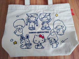 Hello Kitty Sanrio Character Canvas Tote Bag
