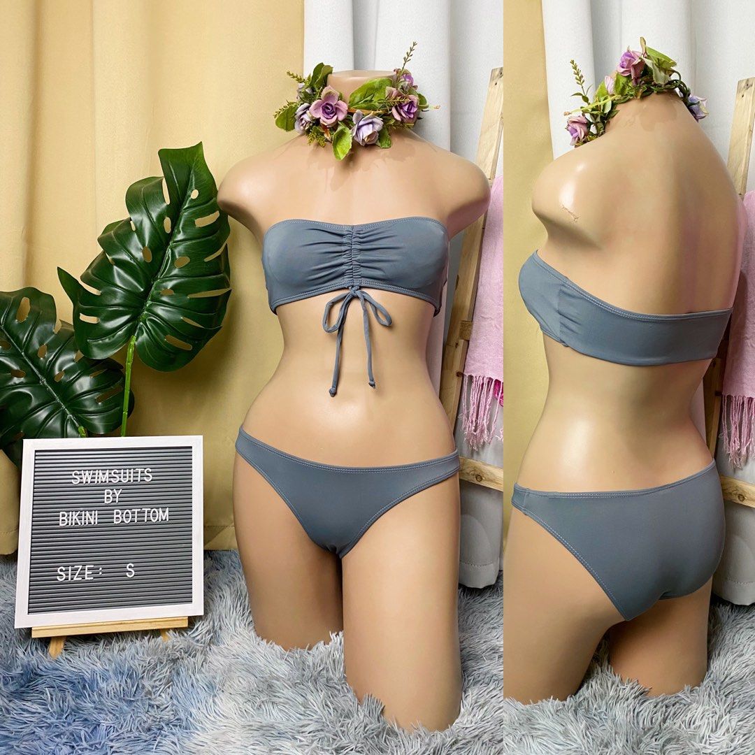 SHEIN GRAY TWO PIECE SWIMSUIT