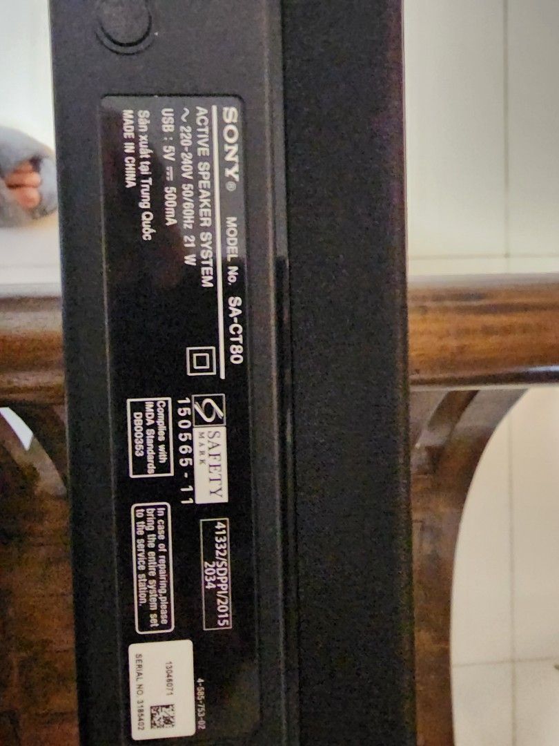 sony soundbar sa ct80 ct80, Audio, Soundbars, Speakers & Amplifiers on