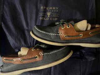 SPERRY MEN'S GOLD CUP (TAN NAVY/ BROWN)