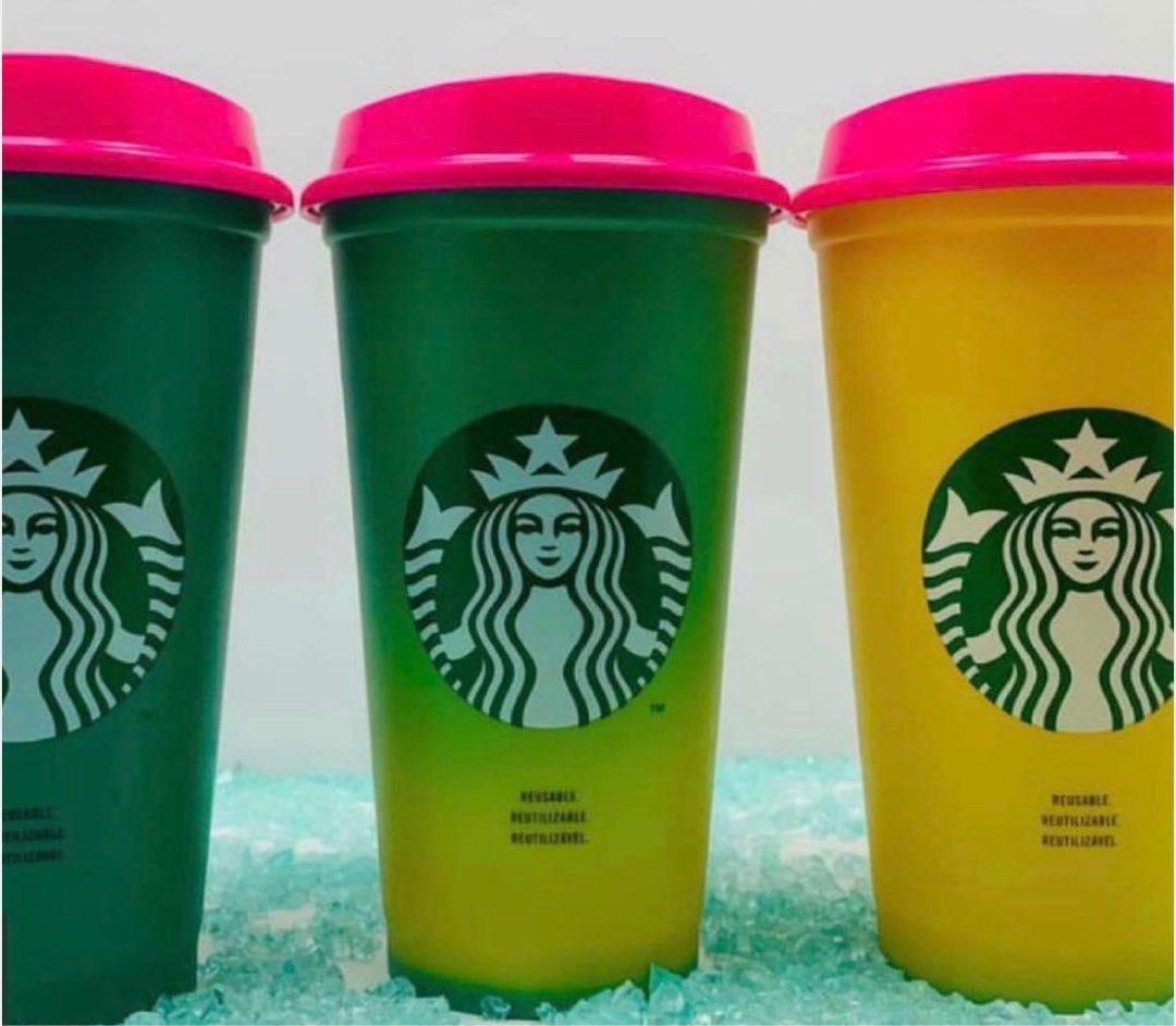 Starbucks tumbler cup color change, Furniture & Home Living