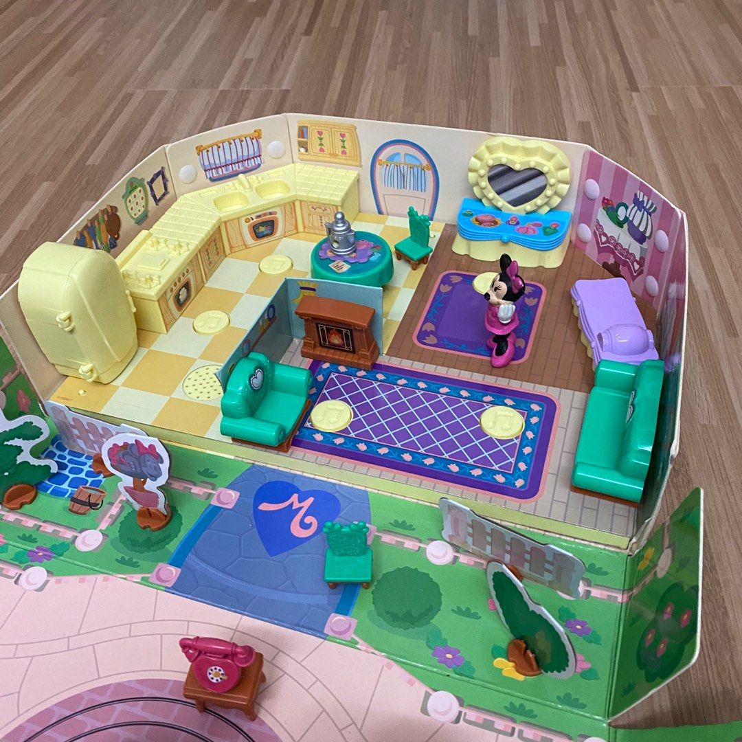 Tokyo Disney Disneyland Minnie Mouse House Playset Play Set Buttons and