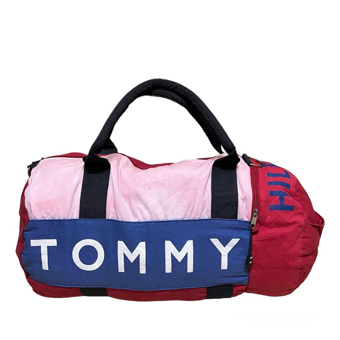 Pink tommy hilfiger duffle bag hotsell