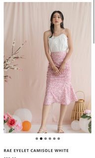 TWL The Willow Label Rae Eyelet Cami Top - White