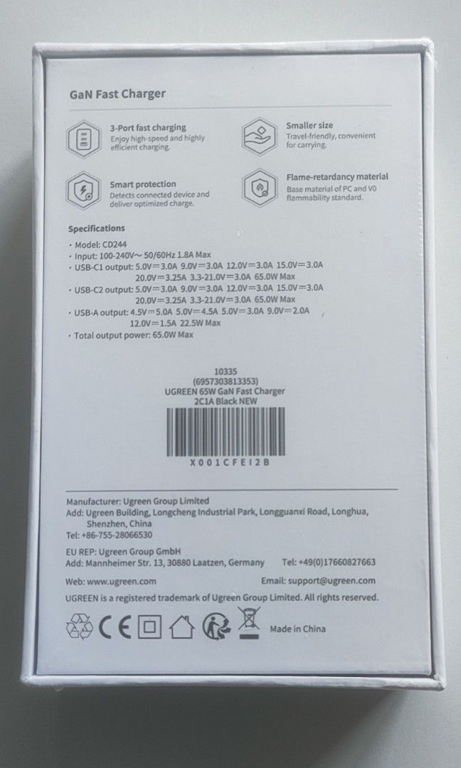 Ugreen 65W fast charger, Computers & Tech, Parts & Accessories ...