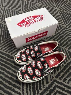 Vans Slip-On Supreme 666 Navy Size 8 PRE OWNED 100% AUTHENTIC