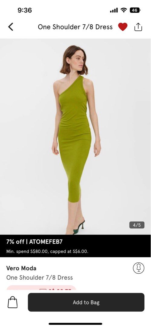 one shoulder dress vero moda