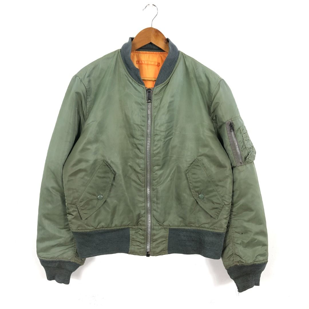Vintage 90s MA-1 Alpha Industries Reversible Bomber Jacket, Men's