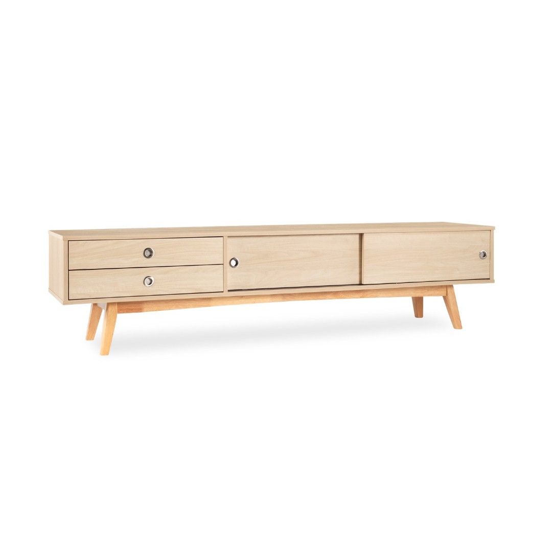 1800mm 6ft Muji Style TV Console, TV Cabinet - Solid Wood, Furniture ...