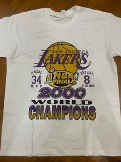 Vintage LA Lakers Trench 50/50 T-shirt Purple 1989 Size M NBA Finals Made  in USA