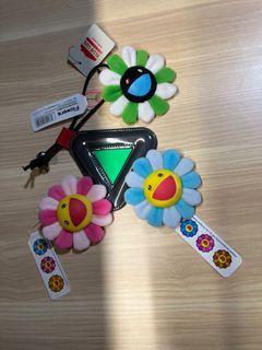Takashi Murakami, Accessories, Silver Takashi Murakami Sunflower Rainbow  Panda Keychain Key Ring Lot Of 2 Gift
