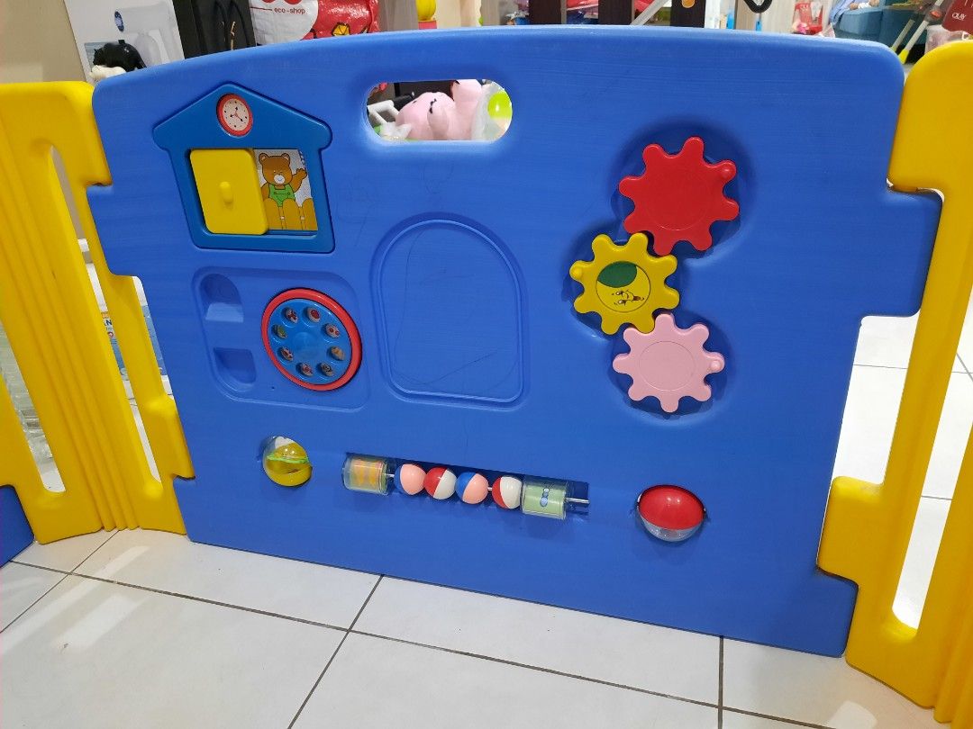 4 panel play yard playpen WITH FOC IKEA BABY CHAIR AND PLAYMAT, Babies & Kids, Infant Playtime